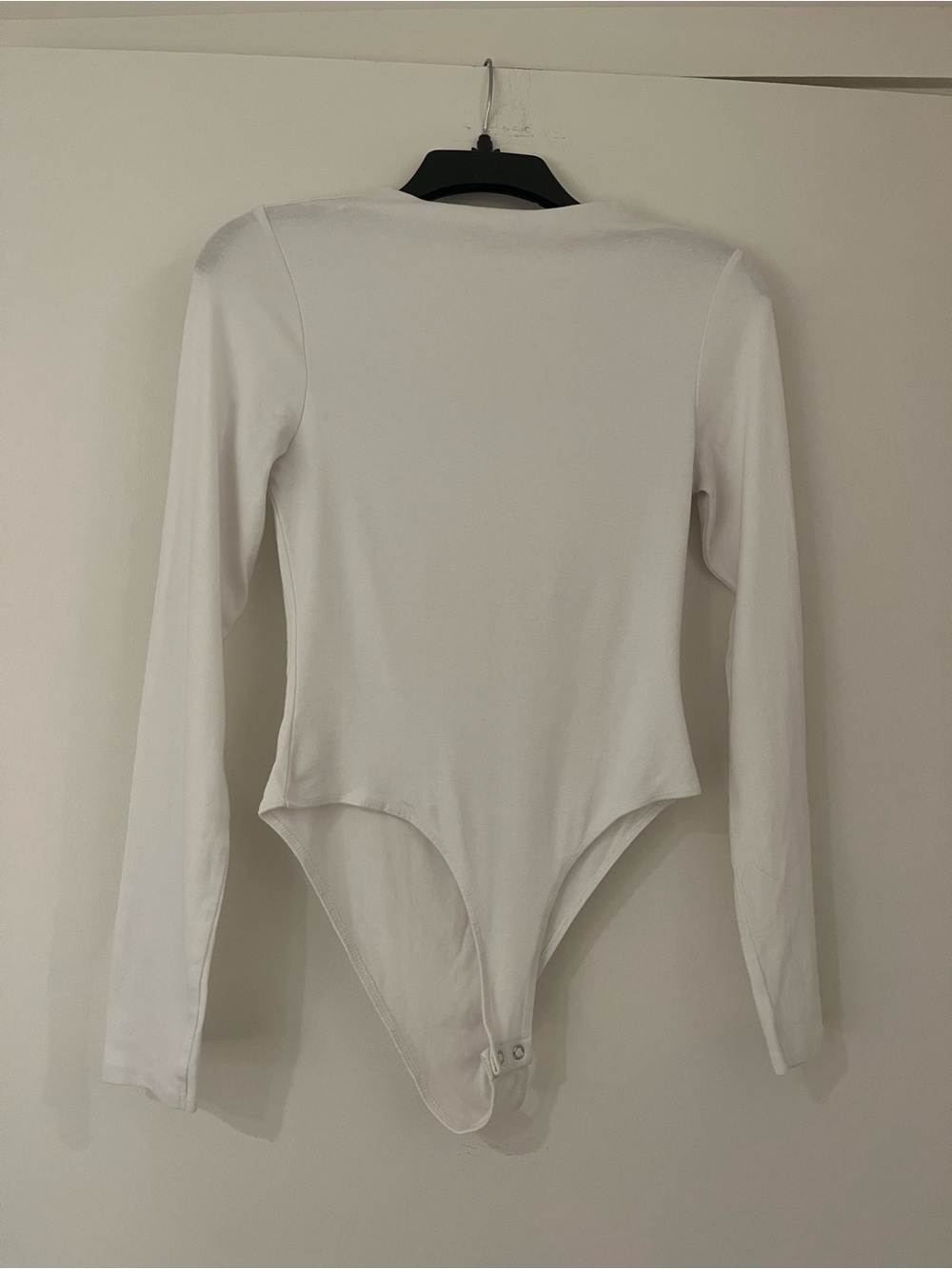 stradivarius White Long-Sleeve Mock Neck Bodysuit